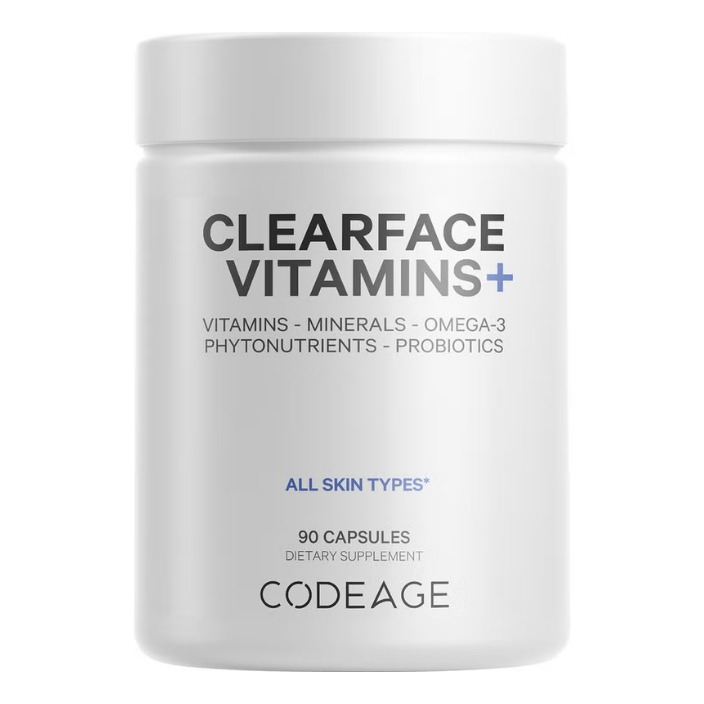 Complex de multivitamine si plante pentru piele si sanatate generala Codeage Clearface Vitamins, Daily Multivitamin, Minerals Herbs 90 cps