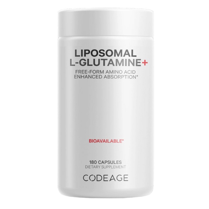 Glutamina liposomala Codeage Liposomal L-glutamine+, 180 cps