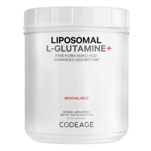 Fara aroma Codeage Liposomal L-glutamine Powder, L-glutamina Lipozomala Pentru Sustinerea Sanatatii Musculare Si Digestive 472.5 Gr