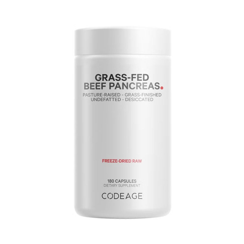 Formula Premium pentru Sustinerea Pancreasului Codeage Grass-fed Beef Pancreas 180 Cps