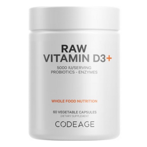 Vitamina D3 (5000 iu) naturala din saccharomyces cerevisiae Codeage Raw Vitamin D3, 60 cps