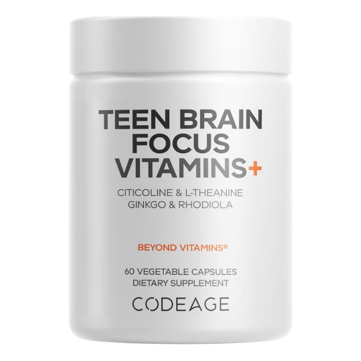 Concentrare si echilibru mental pentru adolescenti Codeage Teen Brain Focus Vitamins+, 60 cps