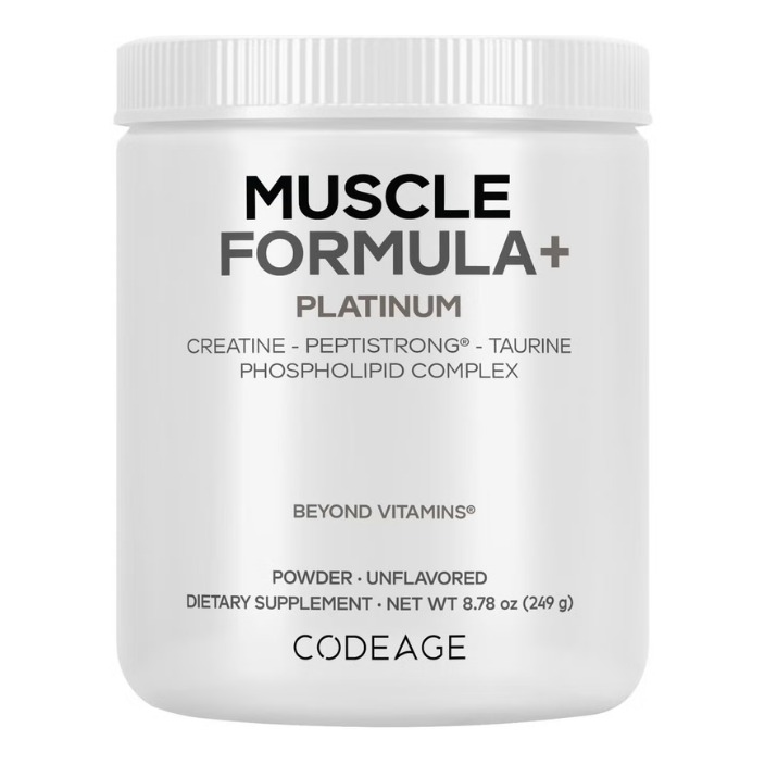 Fara aroma Codeage Muscle Formula+ Platinum, Unflavored, Formula Avansata Pentru Forta, Masa Musculara Si Recuperare 249 Gr