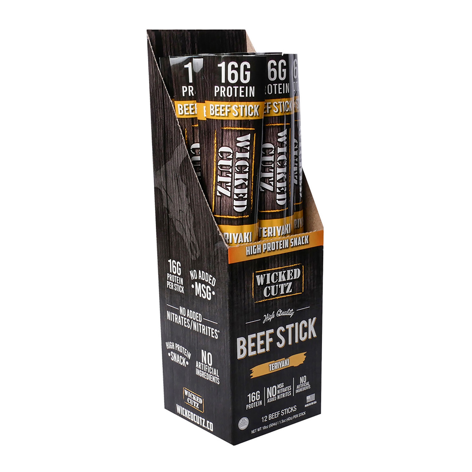 Wicked Cutz Beef Stick Batoane cu Vita cu Aroma de Teriyaki 42 G