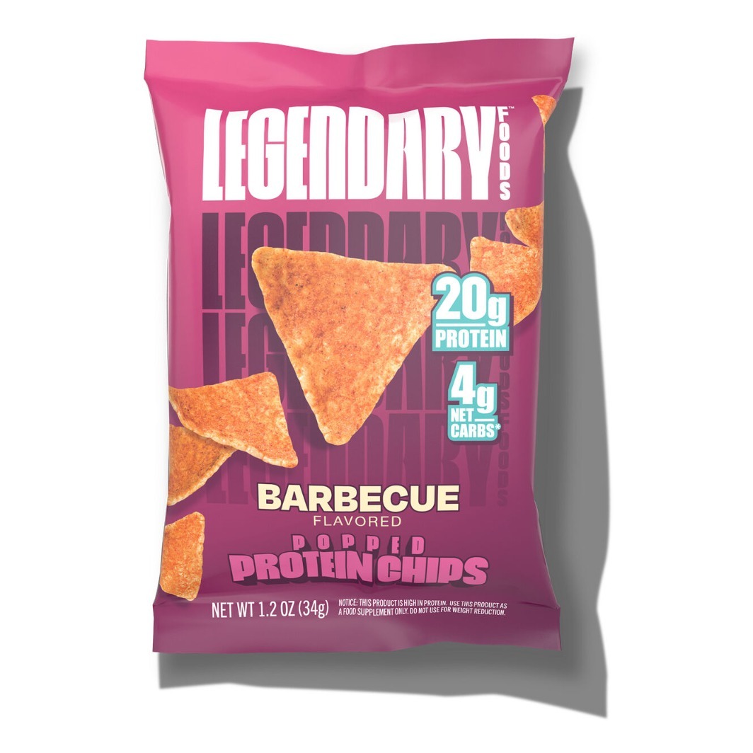 Chips-uri proteice cu aroma de barbeque Legendary Foods Popped Protein Chips With Barbeque Flavor, 34 Gr