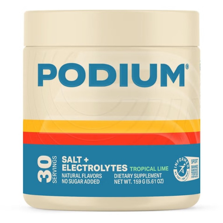 Aroma tropical lime Podium Salt + Electrolytes, Hidratare Avansata Si Refacere Musculara 159 Gr