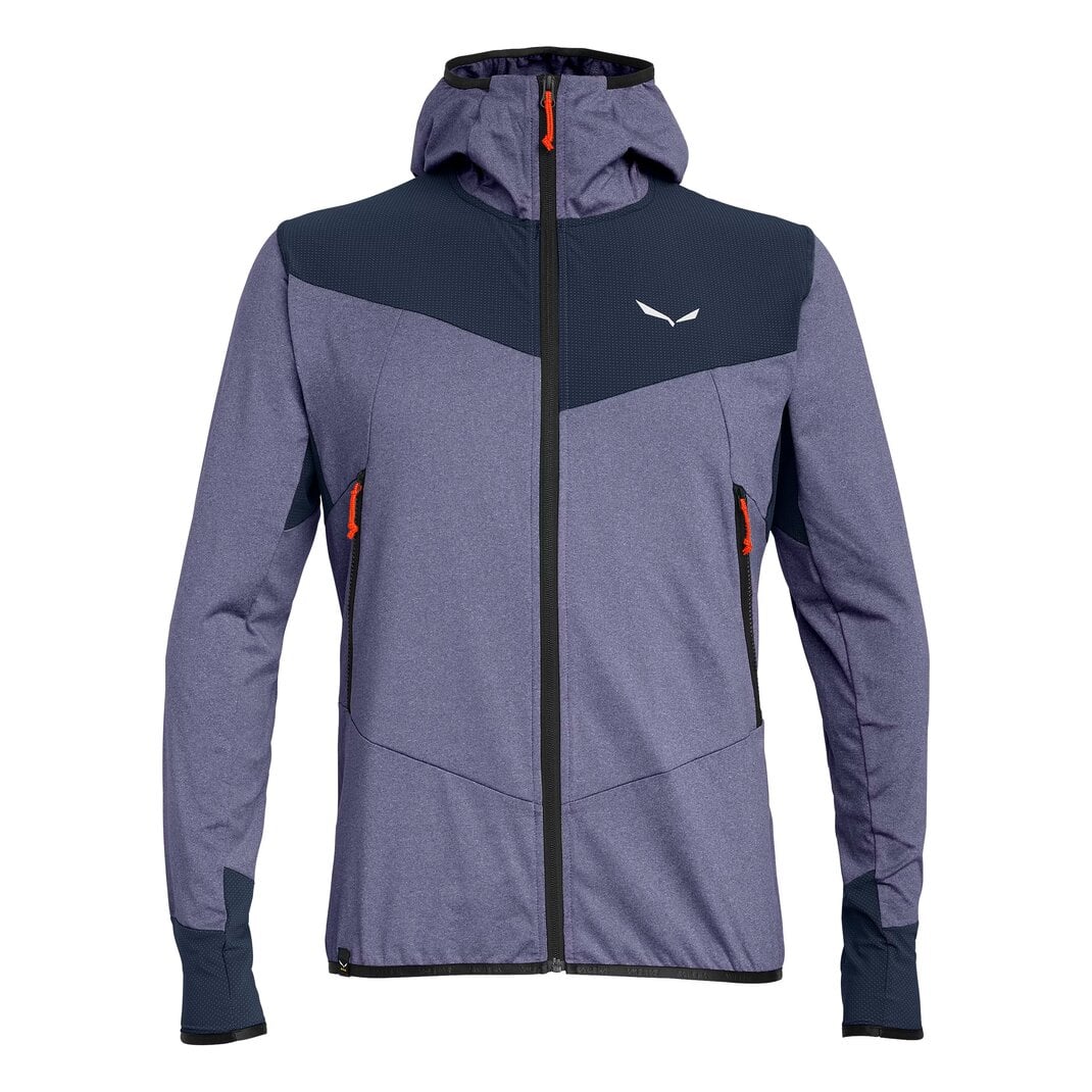 Fleece trekking barbati Salewa Agner Hybrid Polarlite Durastretch-Bleumarin-46/S