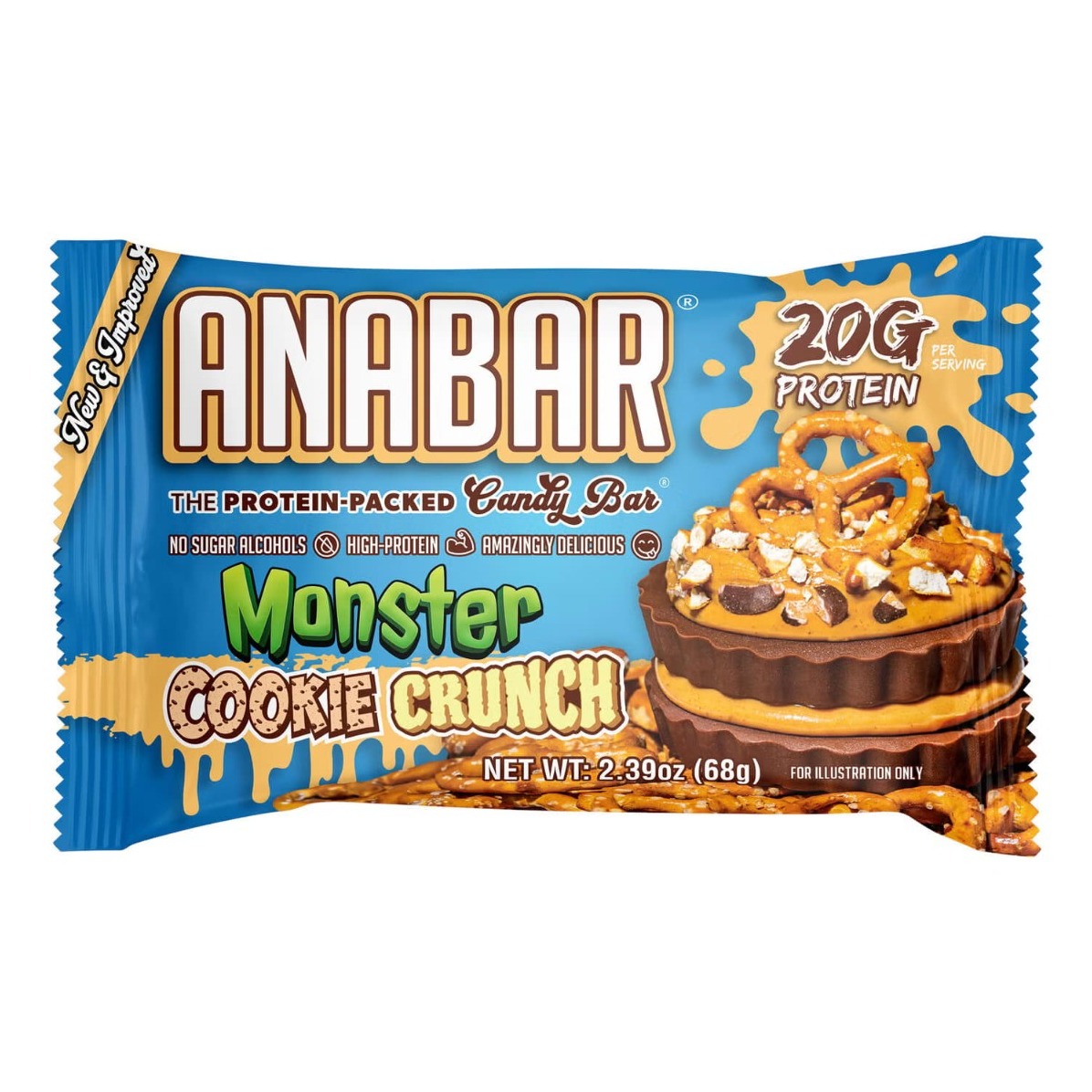Baton proteic cu aroma de prajitura crocanta Final Boss Performance Anabar Monster Cookie Crunch, 68 Gr