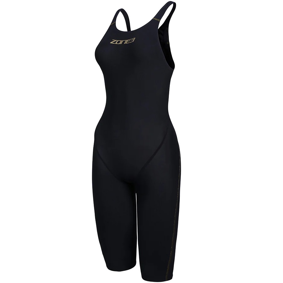 Costum inot dama Zone3 MF-X Performance Gold - Fina Approved-Negru-28