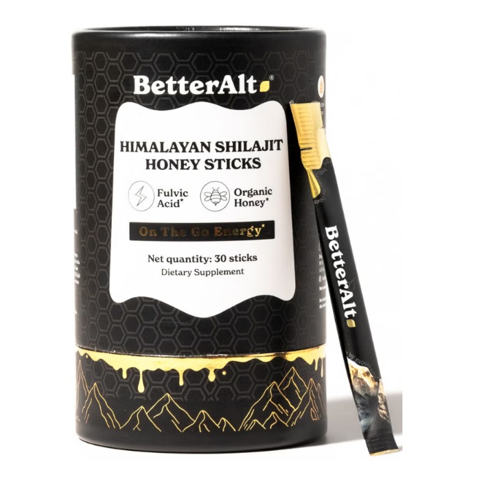 Pliculete de shilajit din himalaya si miere cu 75% acid fulvic Better Alt Himalayan Shilajit Honey Sticks, 30 pliculete