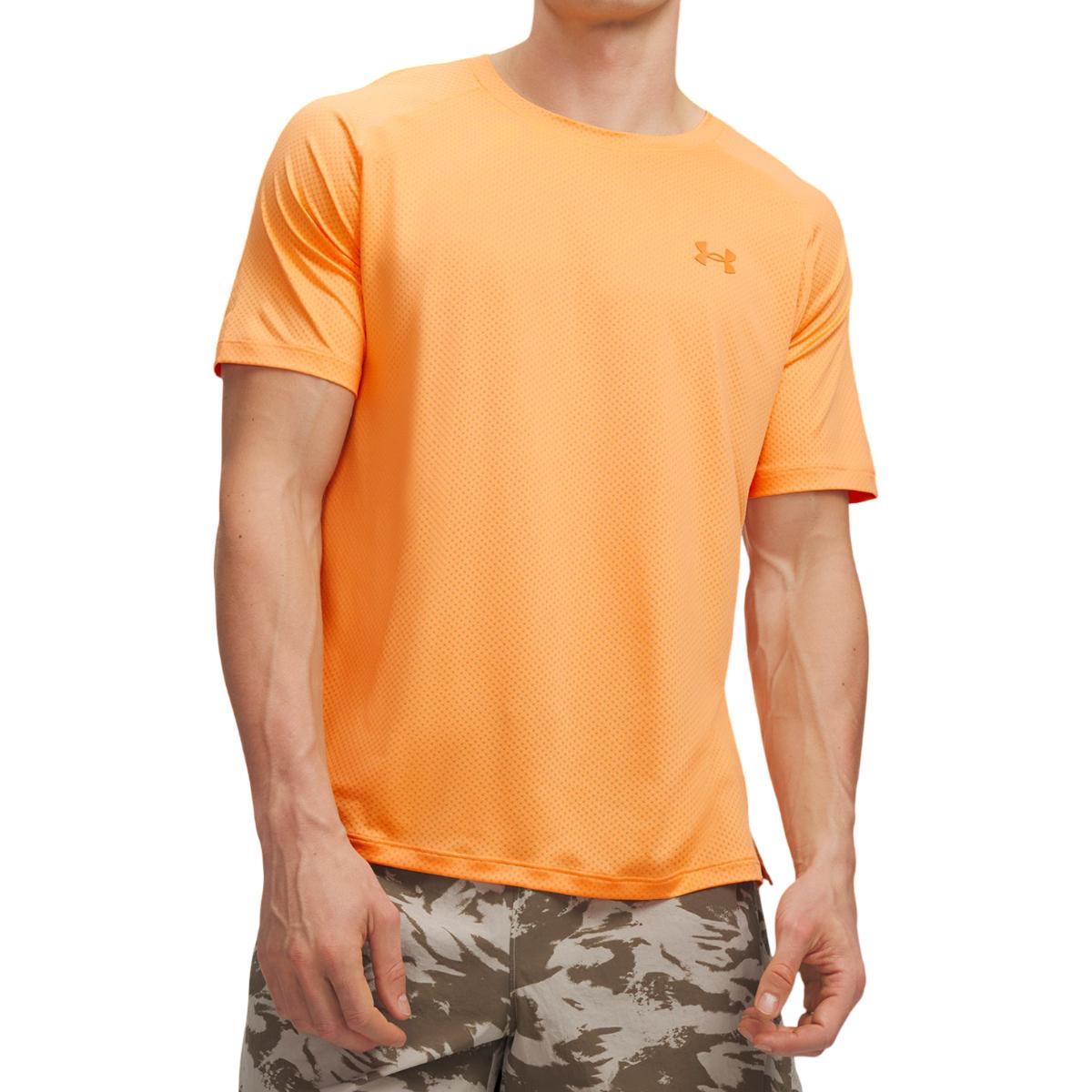 Tricou alergare barbati Under Armour Explor Trail Graphic-Portocaliu-S