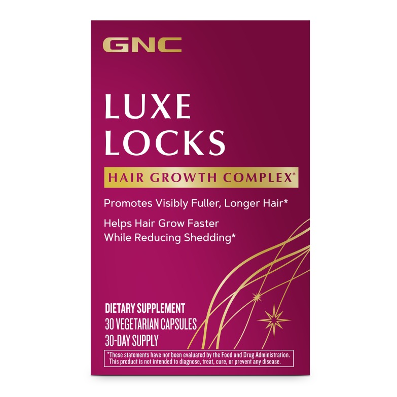 Formula pentru cresterea si reducerea caderii parului GNC Luxe Locks Hair Growth Complex, 30 cps