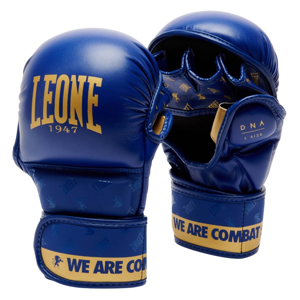 Manusi de MMA Leone DNA-Albastru/Auriu-S