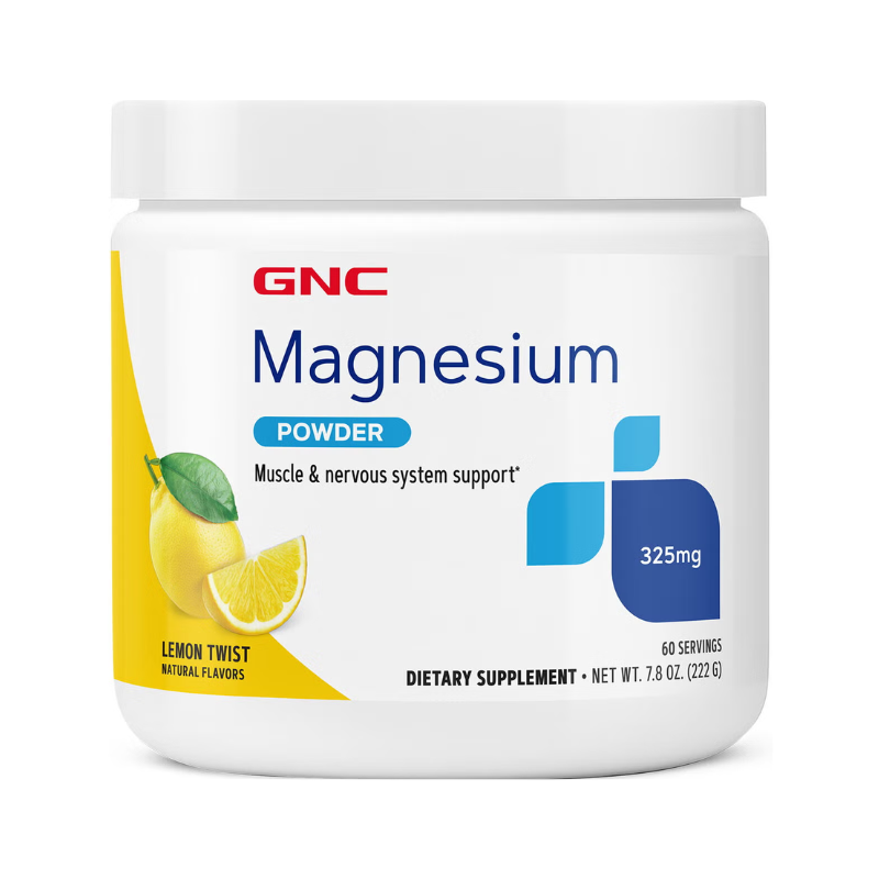 Magneziu Pudra cu Aroma Naturala de Lamaie Gnc Magnesium Powder With Lemon Twist Flavor 222 G