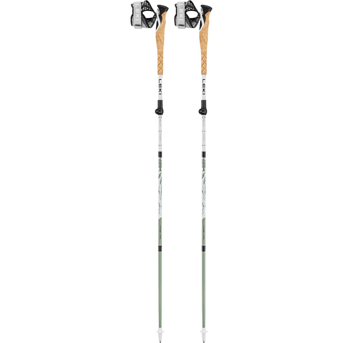 Bete alergare Leki Cross Trail FX Superlite-Alb/Verde-ajustabila 110-130 cm