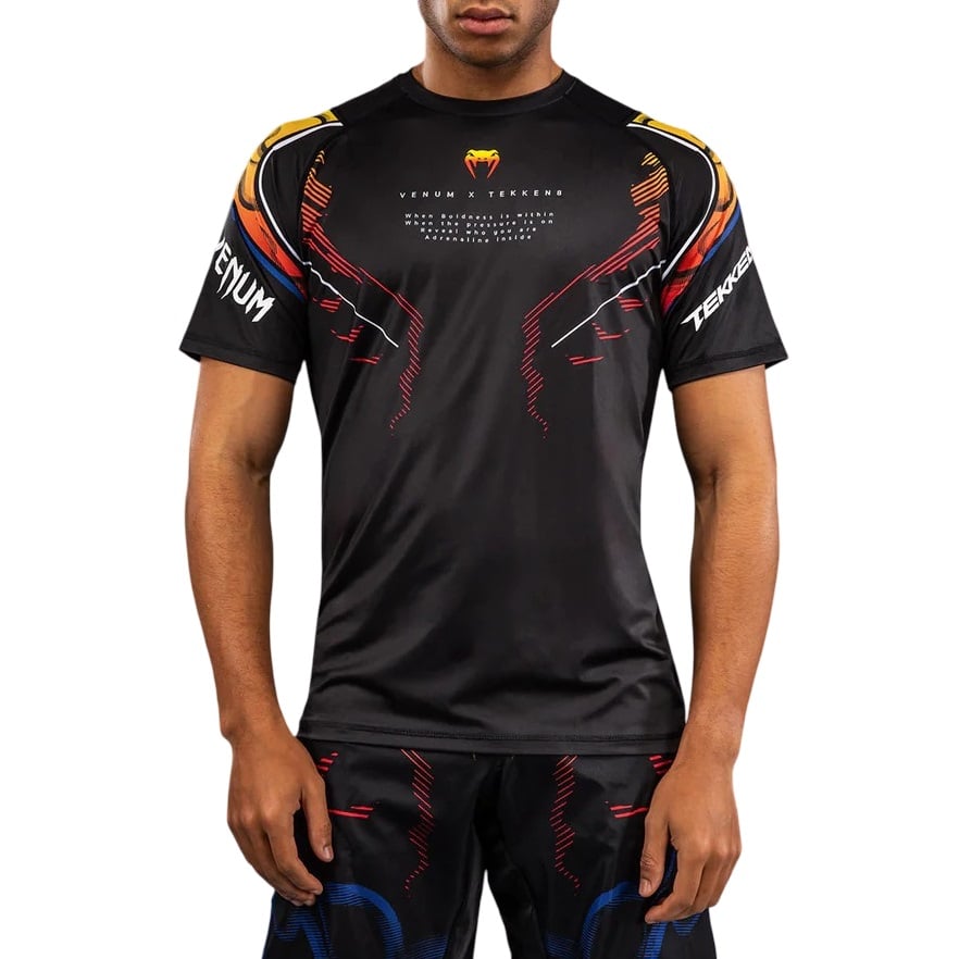 Tricou antrenament barbati Venum x Tekken 8 Dry-Tech - Yoshimitsu-Negru/Portocaliu-S