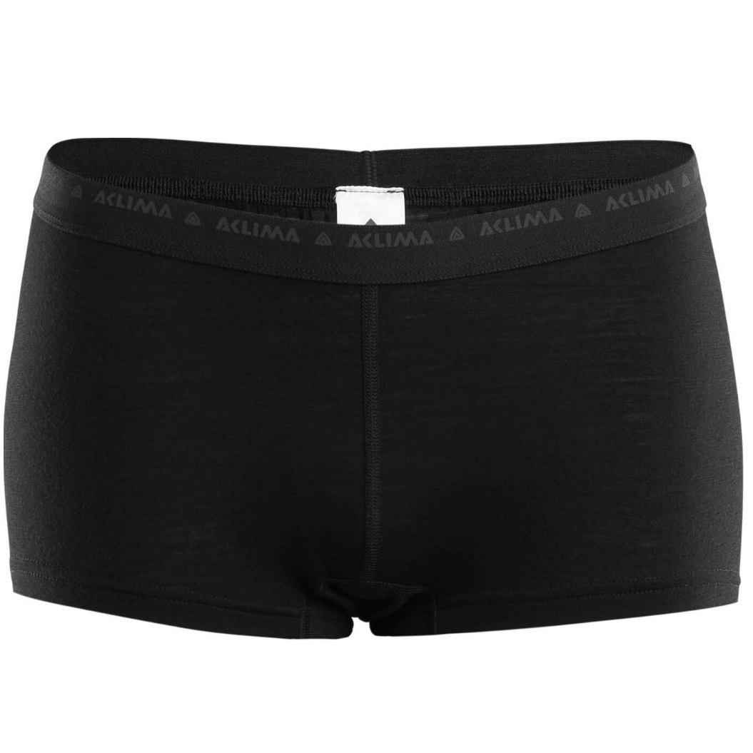 Boxeri merino dama Aclima LightWool 140 Hipster-Negru-XS