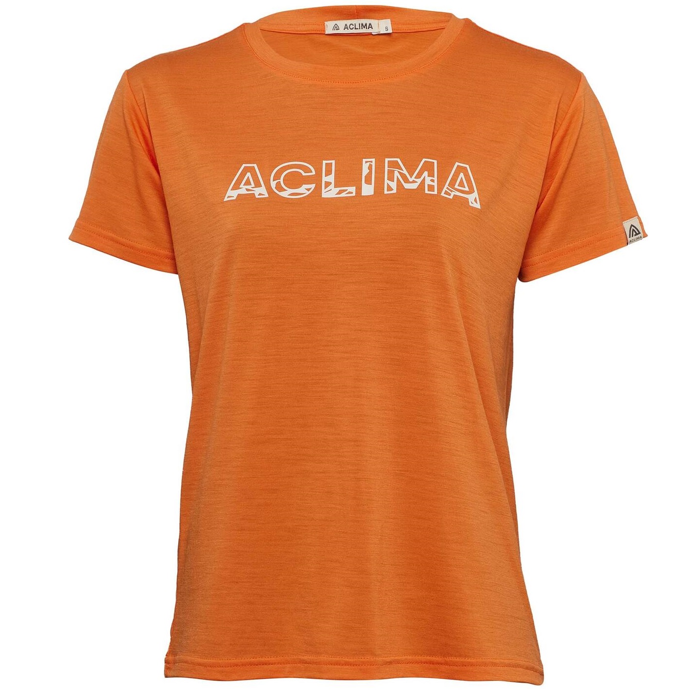 Tricou dama Aclima LightWool 140 Logo-Portocaliu-XS