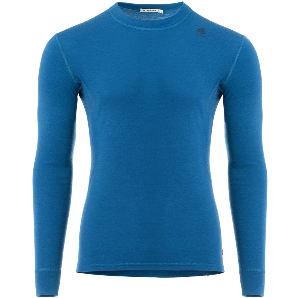 Bluza de corp merino barbati Aclima WarmWool Crewneck-Albastru-S