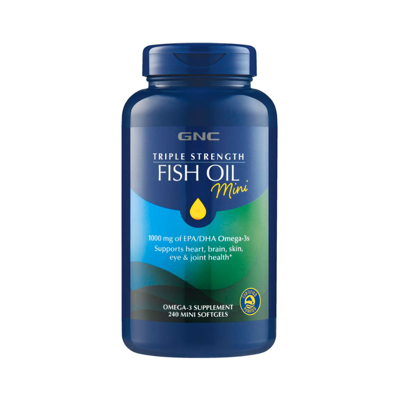 Ulei de Peste Mini Capsule Gnc Triple Strength Fish Oil Mini 240 Cps
