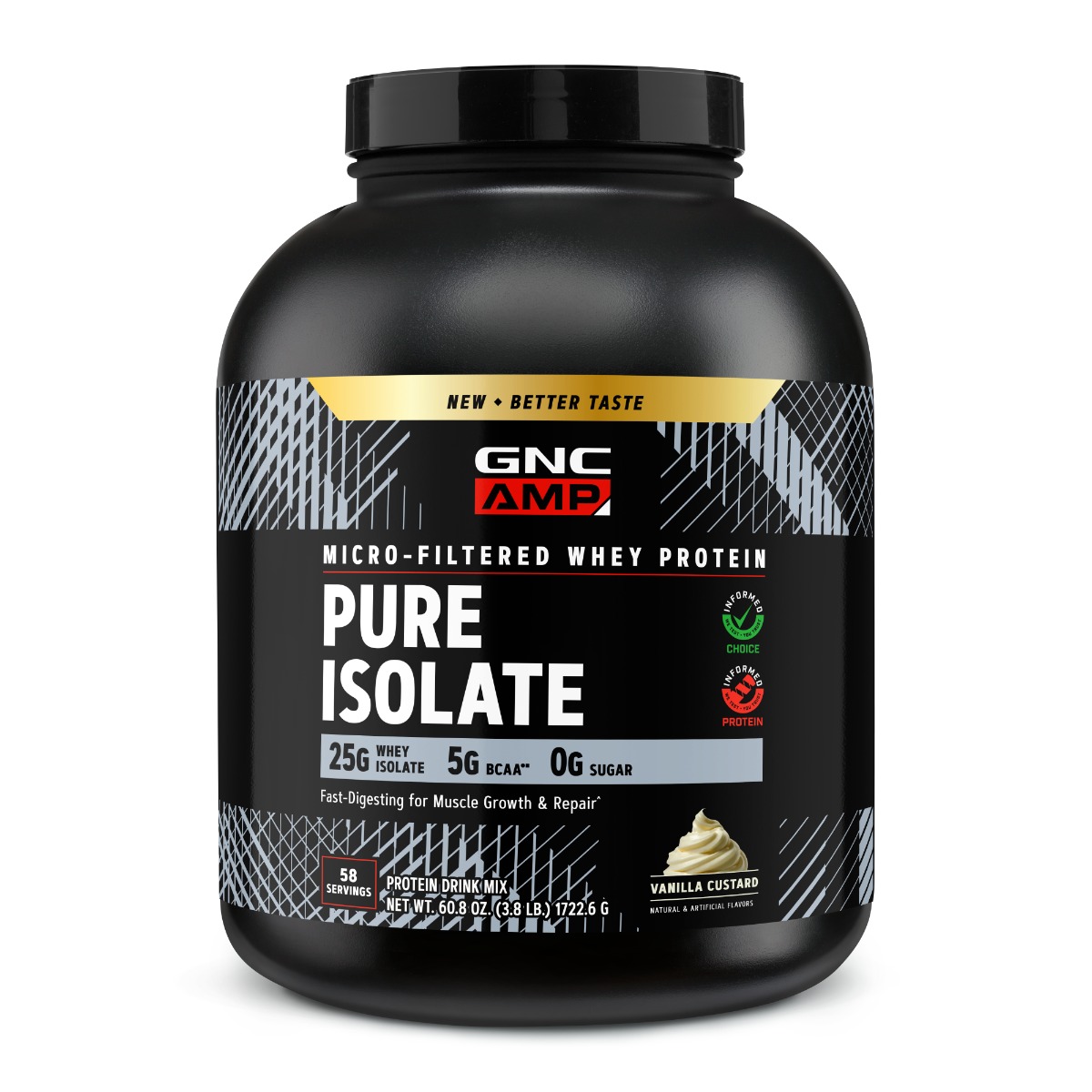 Proteina izolata din zer GNC Amp Pure Isolate, Cu Aroma De Vanilie, 2240 G