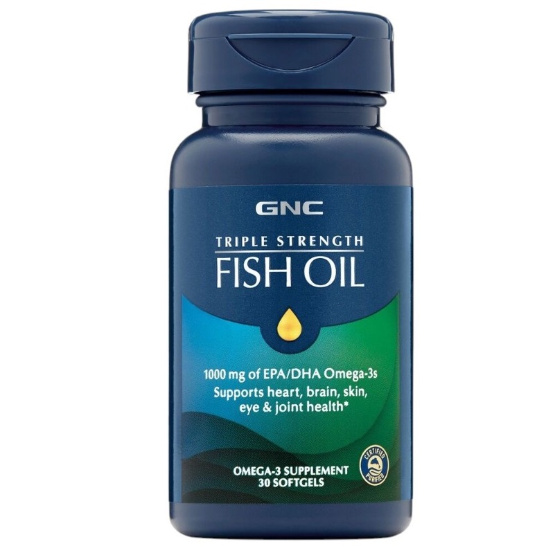 Ulei de peste GNC 1000 mg Omega-3 EPA si DHA, 30 cps
