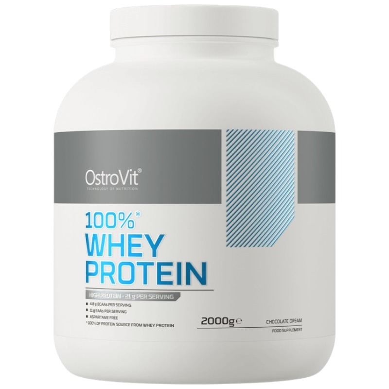 Proteina din Zer OstroVit 100% Whey Protein Aroma de Ciocolata, 2 kg