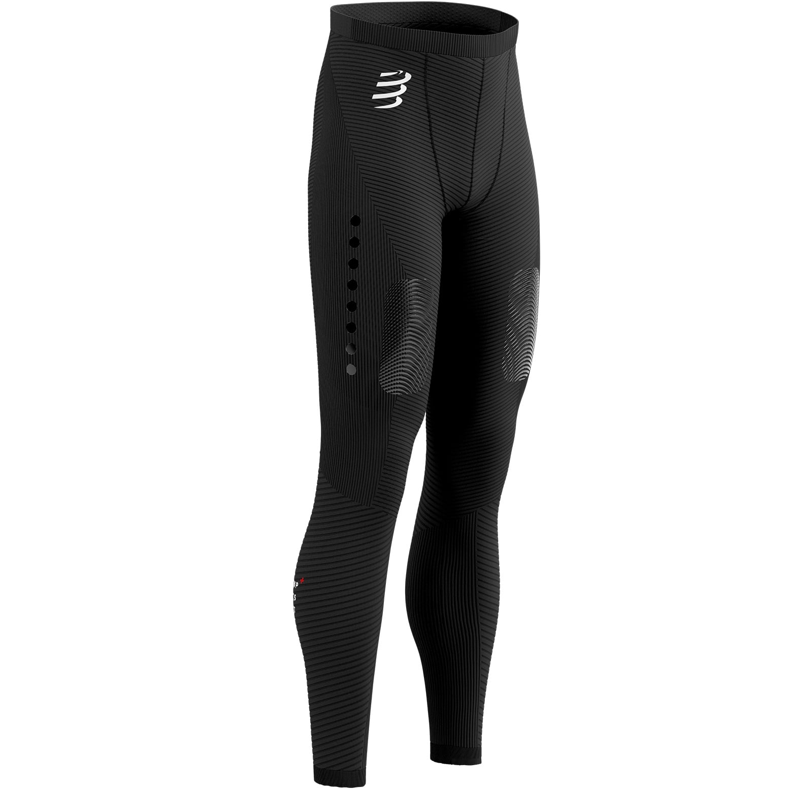 Pantaloni compresie alergare barbati Compressport Winter Trail Under Control-Negru-S