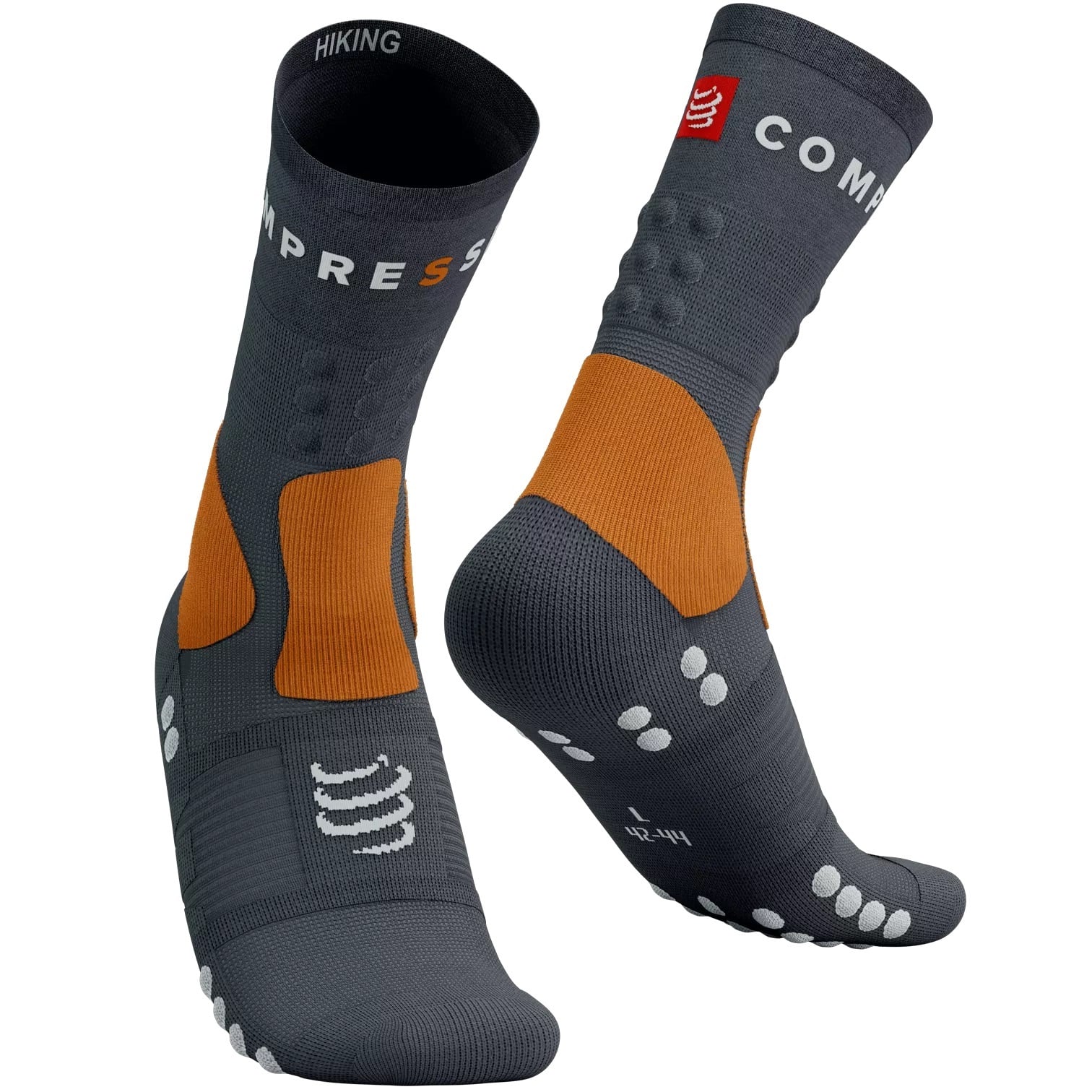 Sosete compresie Hiking Compressport-Gri/Maro-T4