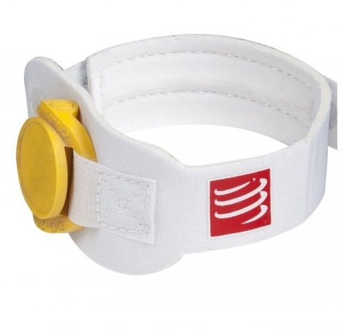 Bratara cip cronometrare Compressport-Alb