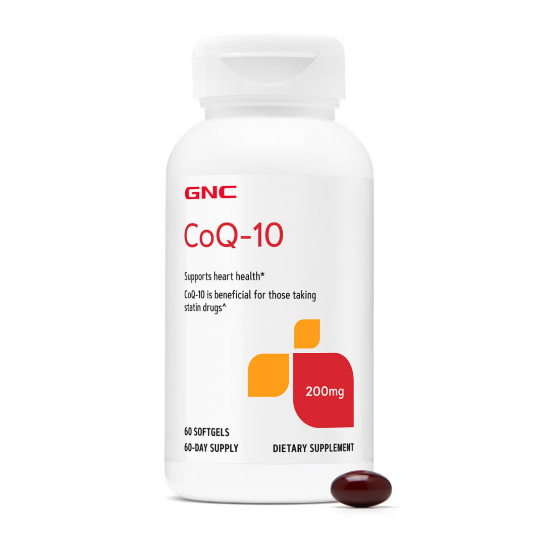 Coq-10 200 Mg Gnc Coenzima Q-10 Naturala 200 Mg 60 Capsule Gelatinoase