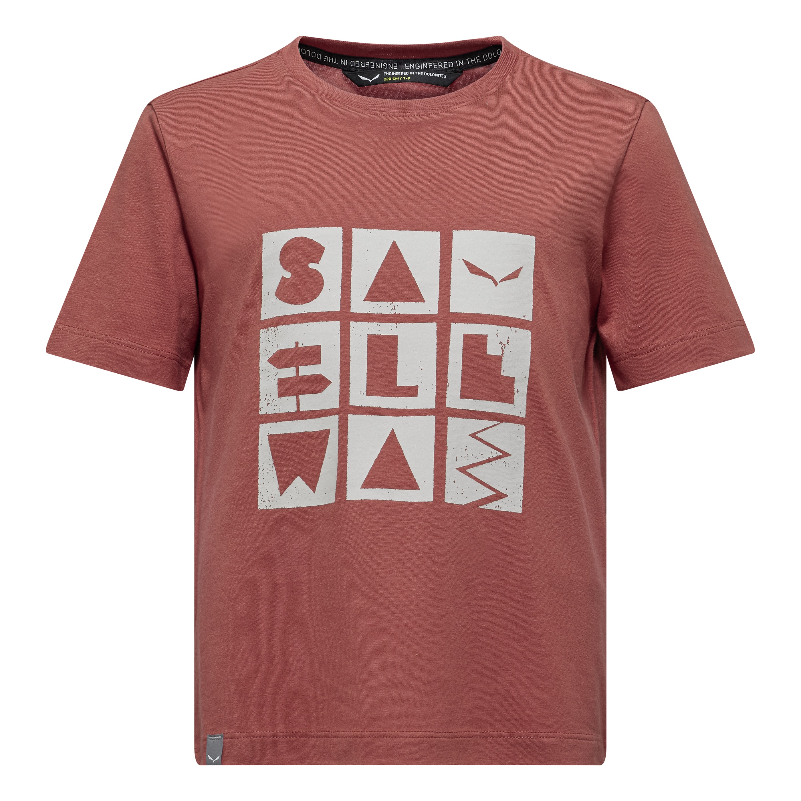Tricou bumbac copii Salewa Graphic-Rosu-128