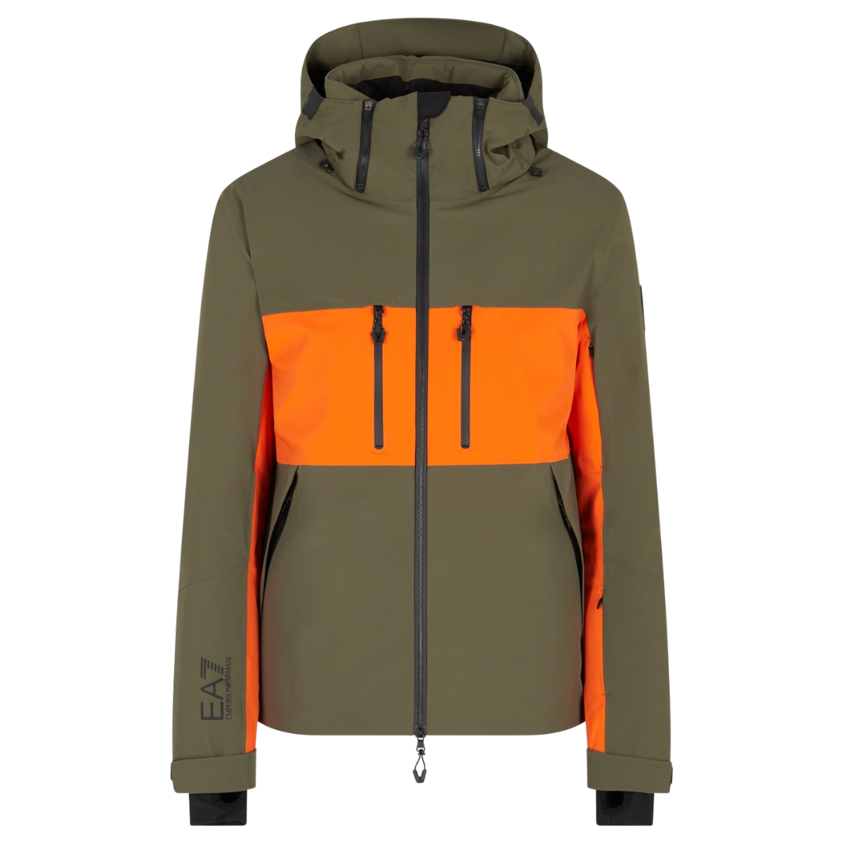 Jacheta schi barbati EA7 Emporio Armani Kitzbuhel Protectum7-Kaki/Portocaliu-S