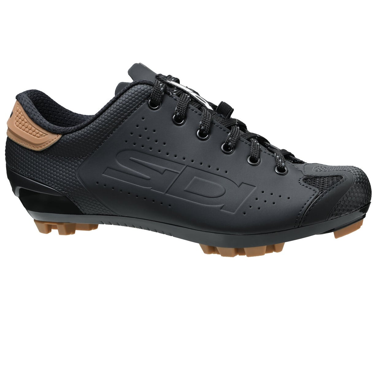 Pantofi ciclism barbati MTB Sidi Dust Shoelace-Negru/Crem-40