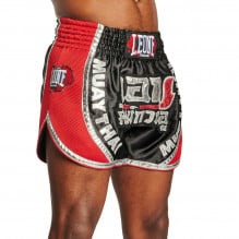 Sort Muay Thai Leone Chiang Rai-Rosu/Negru-S
