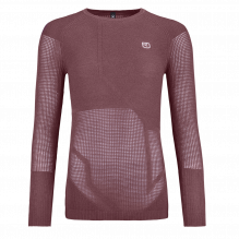 Bluza de corp dama Ortovox Merino Thermovent-Visiniu/Alb-S