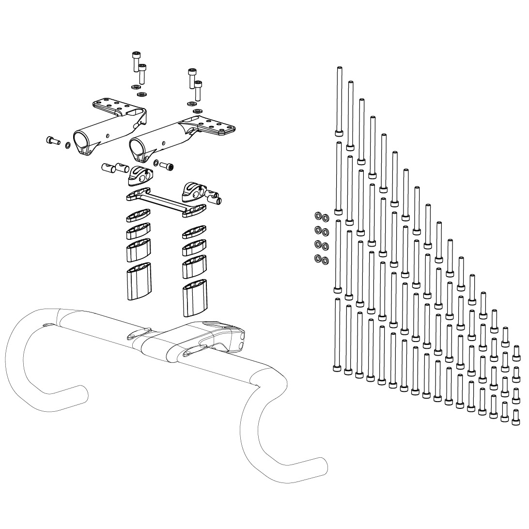 SET DE PRINDERI CUBE FOR HANDLEBAR Litening Aero