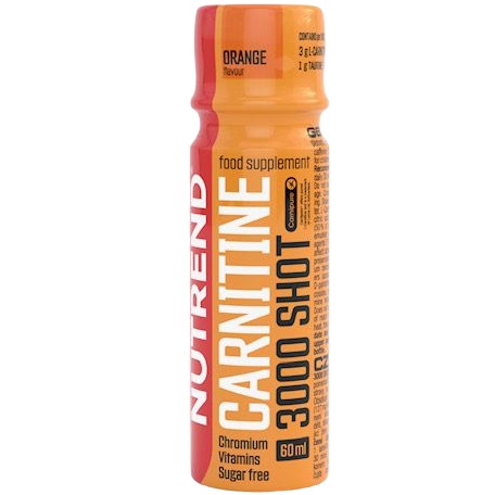 Bautura energizanta Carnitine Nutrend 3000 Aroma de Portocale, 60 ml