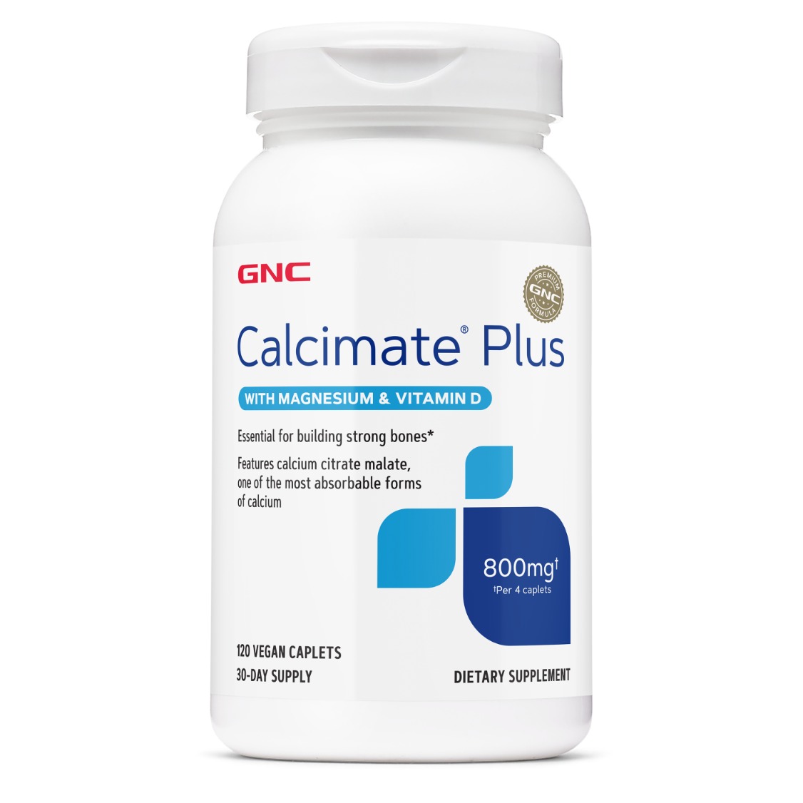 Calcimate plus calciu 800 MG cu magneziu si Vitamina D-3 GNC 120 tb
