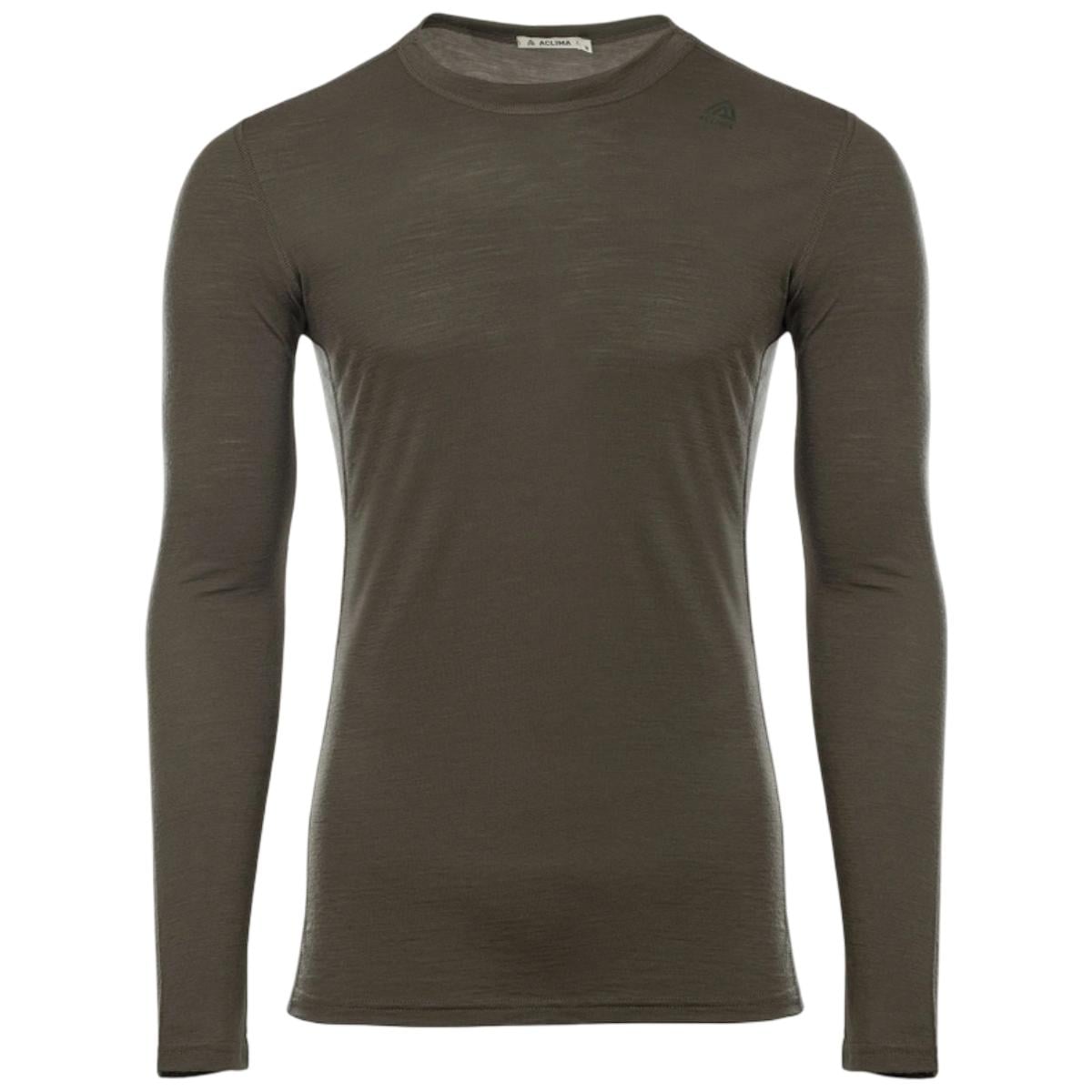 Bluza de corp merino barbati Aclima LightWool 140-Kaki-S