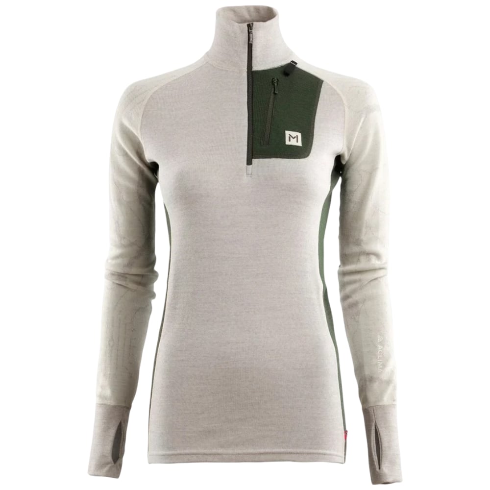 Bluza dama Aclima Lars Monsen Femunden Polo-Crem/Kaki-XS