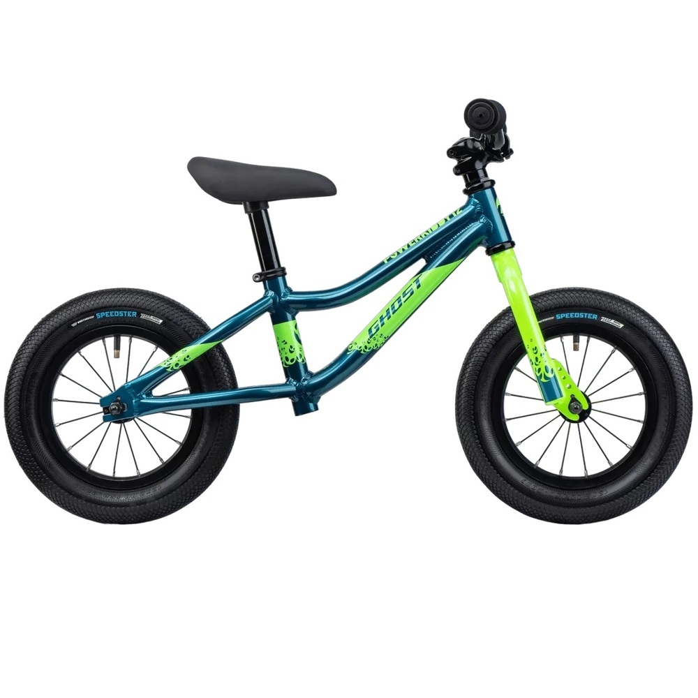 Bicicleta copii Ghost Powerkiddy 12" 2025-Albastru/Lime