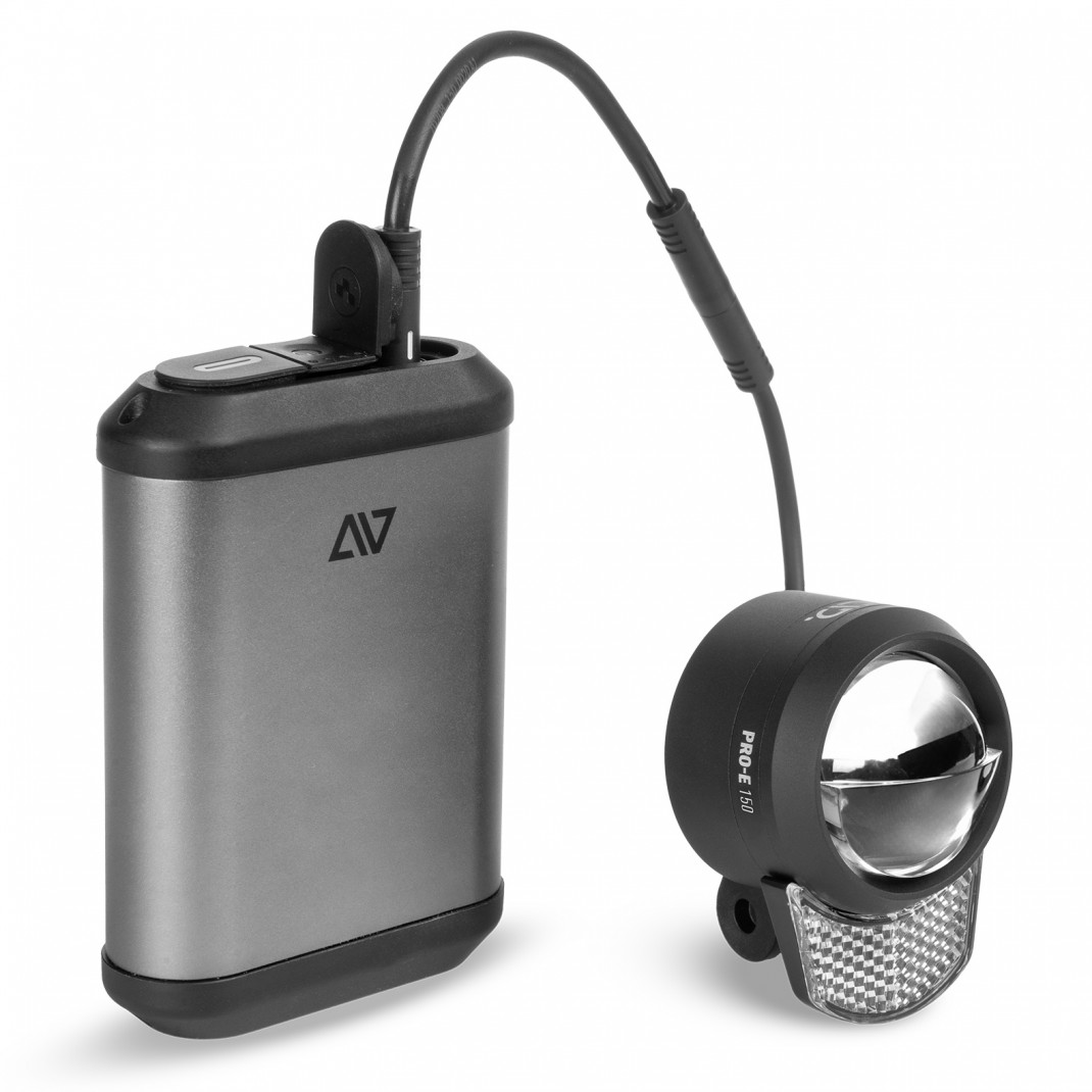 Far E-Bike Acid Front Light Pro-E 150 Powerbank Negru/Argintiu
