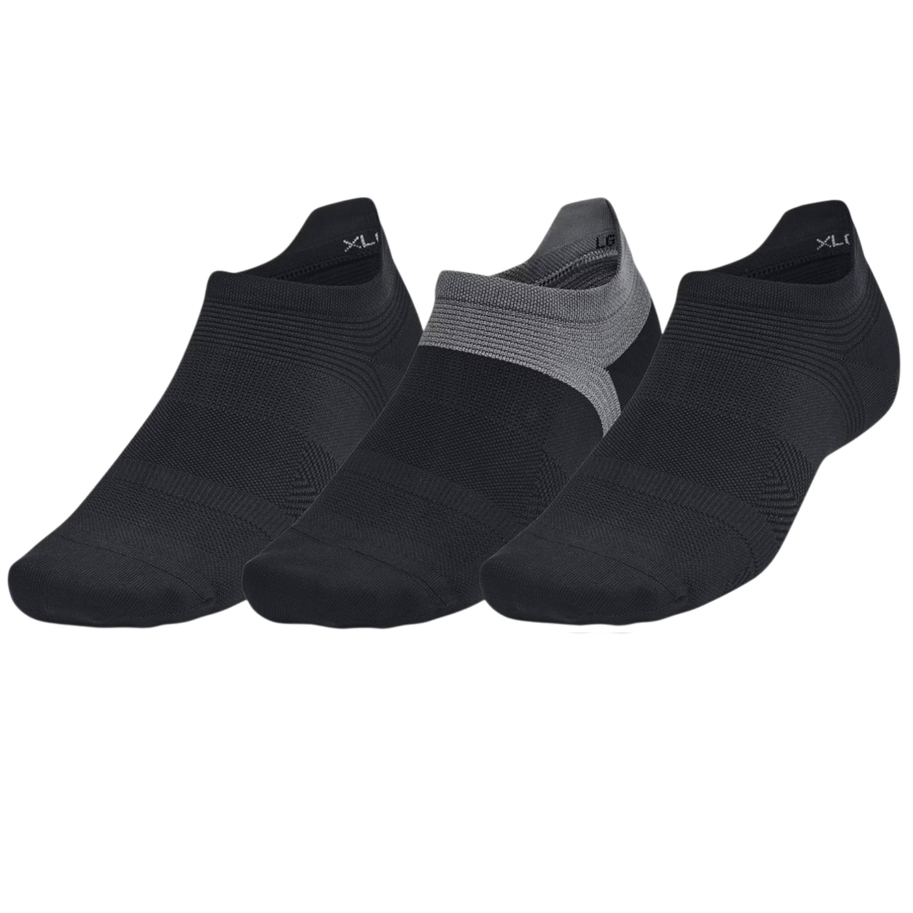 Set 3 perechi sosete alergare Under Armour ArmourDry Run Lite FW 2025-Negru-L