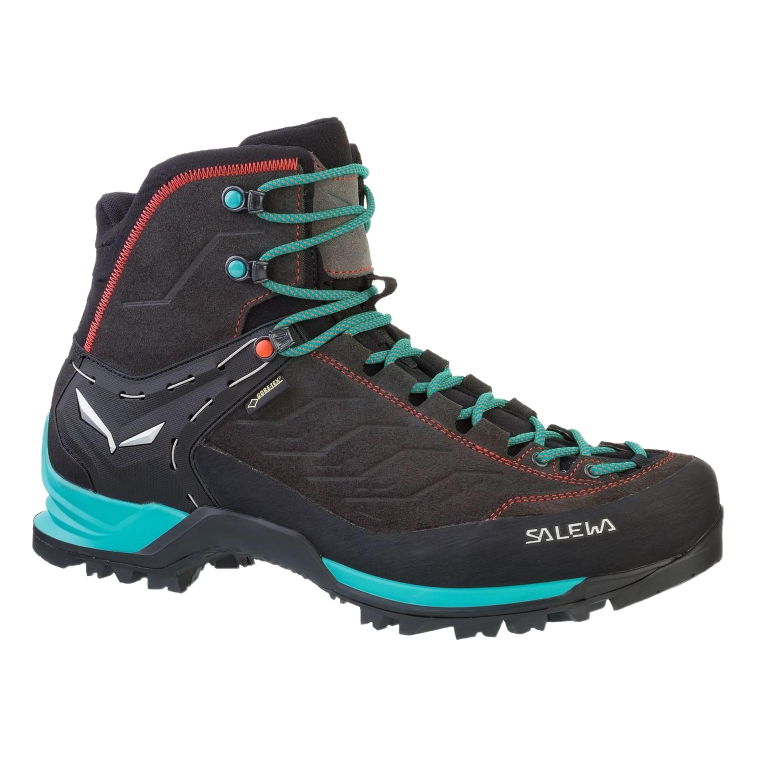 Bocanci trekking dama Salewa Mountain Trainer Mid GTX-Negru/Turcoaz-36