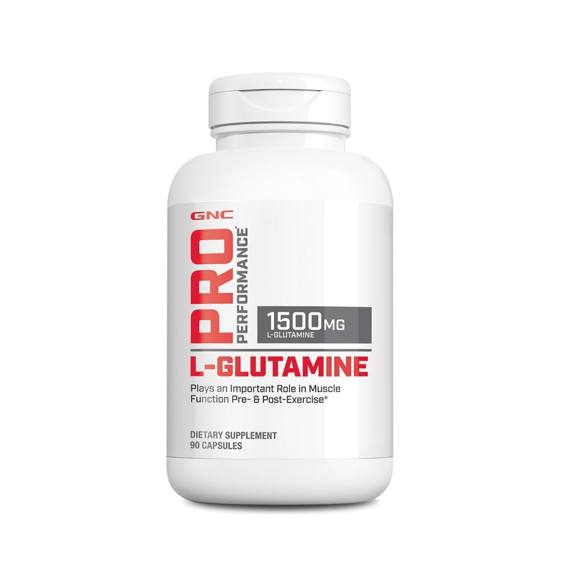 Supliment alimentar GNC Pro Performance L-Glutamine 1500 mg, 90 cps
