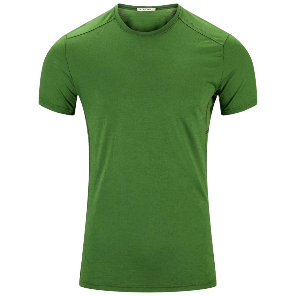 Tricou merino barbati Aclima LightWool 140 Trail-Verde-S