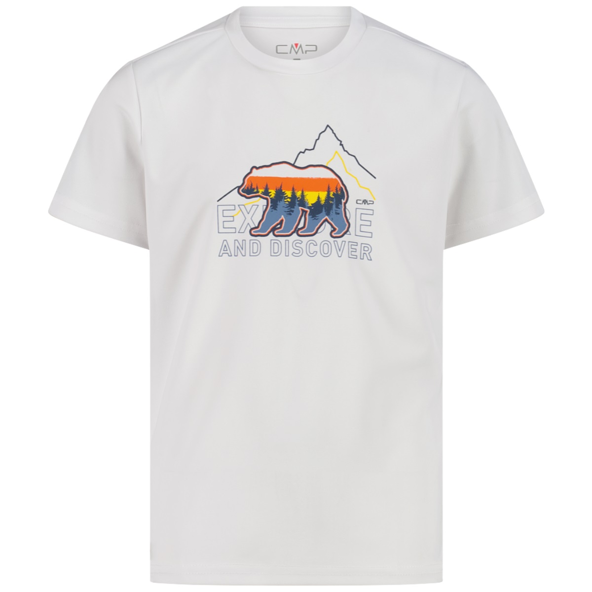 Tricou copii CMP Technical 38T6744 SS 2026-Alb-116