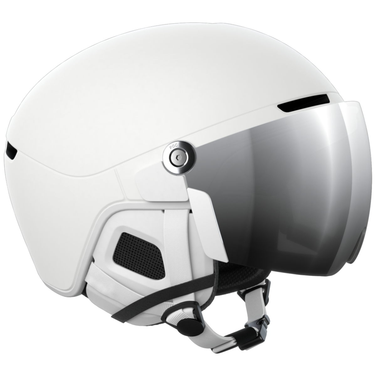 Casca schi Poc Obex Visor-Alb/Gri-51-54 cm