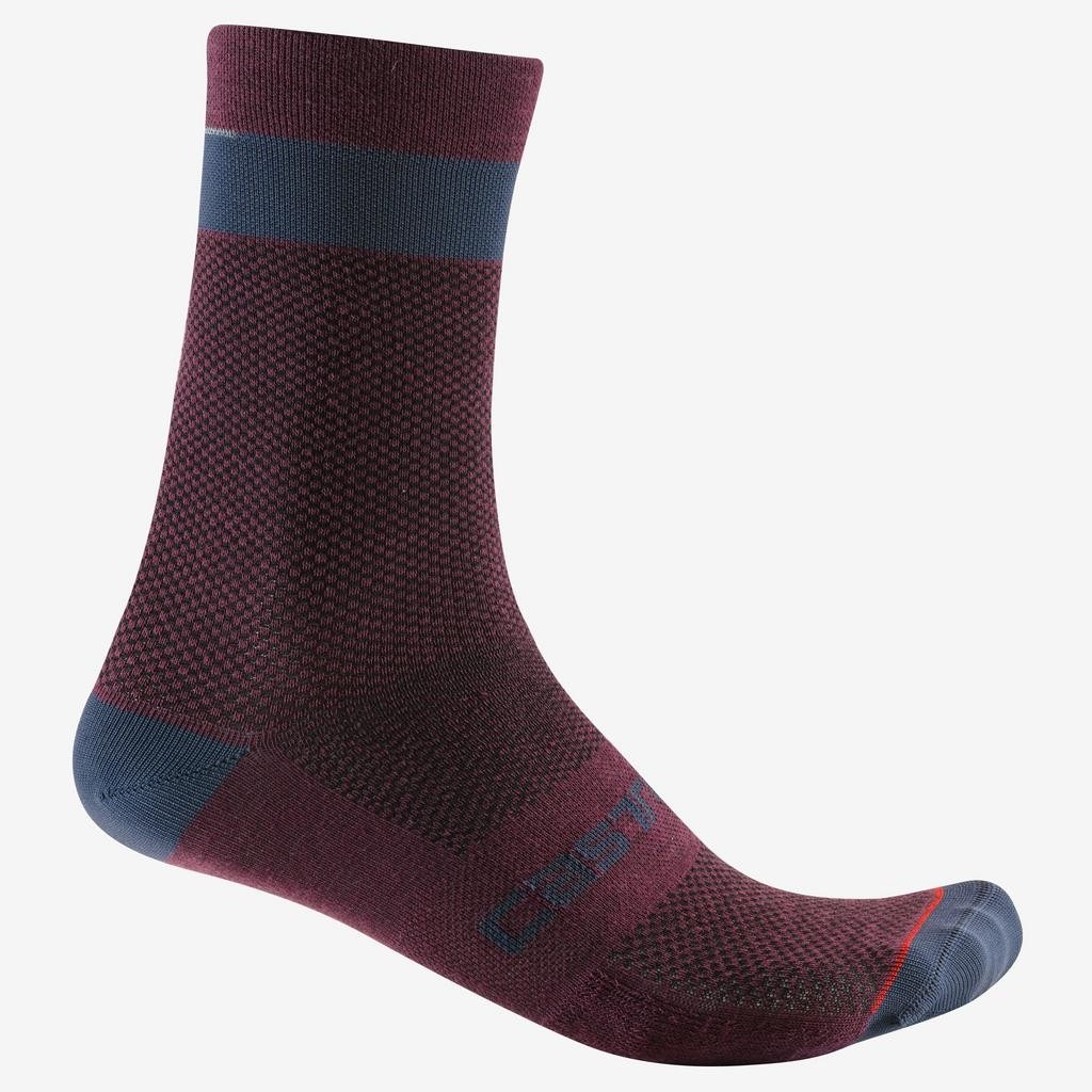 Sosete Castelli Alpha 18 Visiniu/Antracit-S/M
